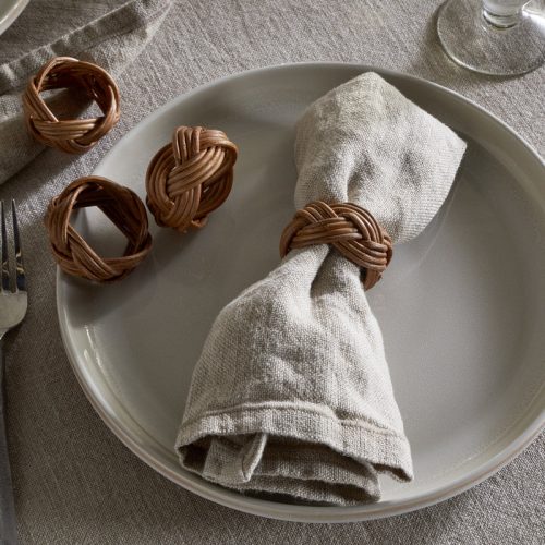 Rattan Napkin Rings - Natural - (Set of 4)
