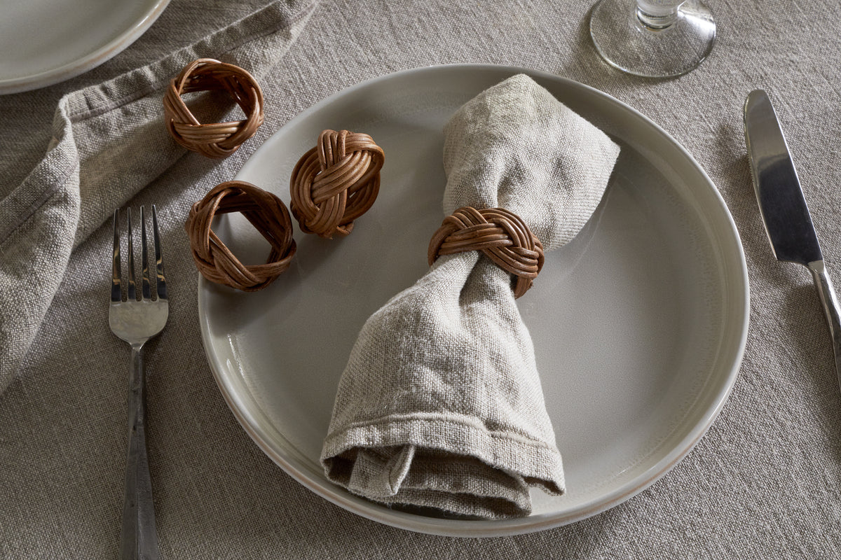 Rattan Napkin Rings - Natural - (Set of 4)