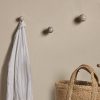 Marble & Iron Round Hook - Grey