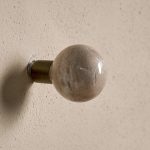 Marble & Iron Round Hook - Grey