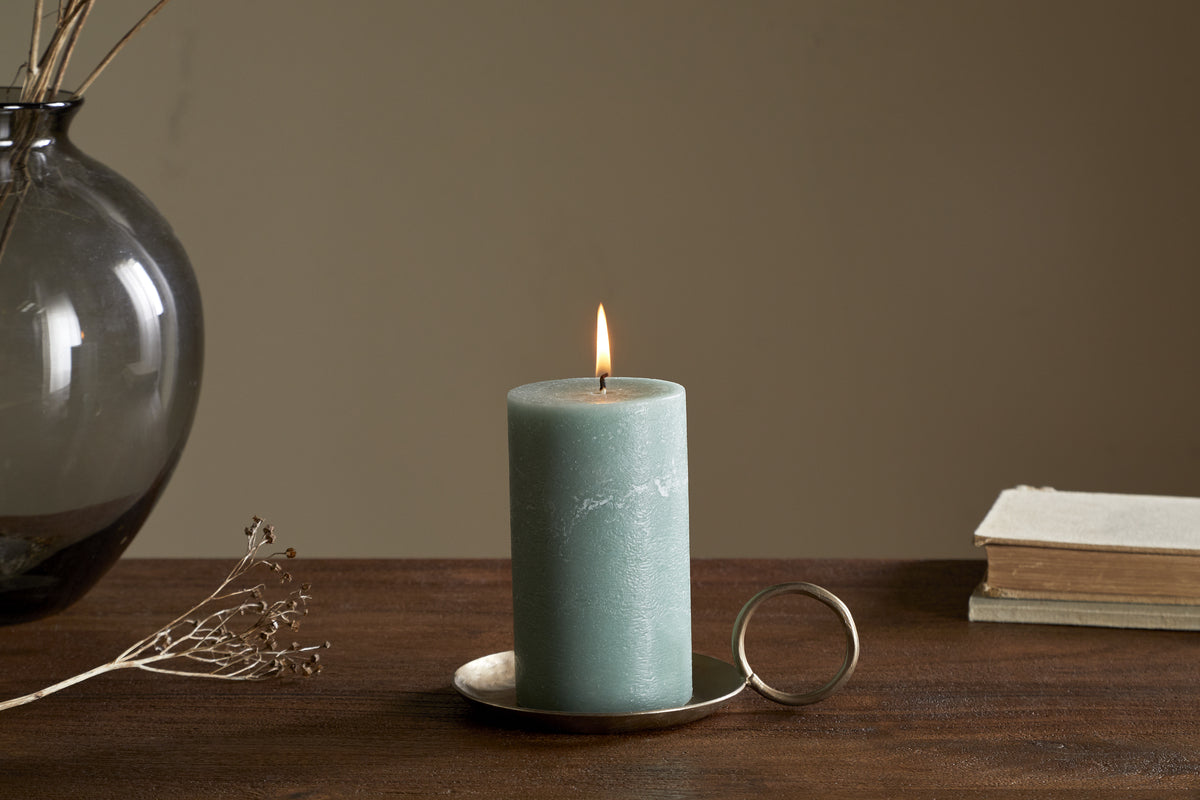Soy Blend Pillar Candle - Sage Green - Small
