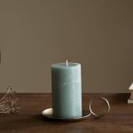 Soy Blend Pillar Candle - Sage Green - Small