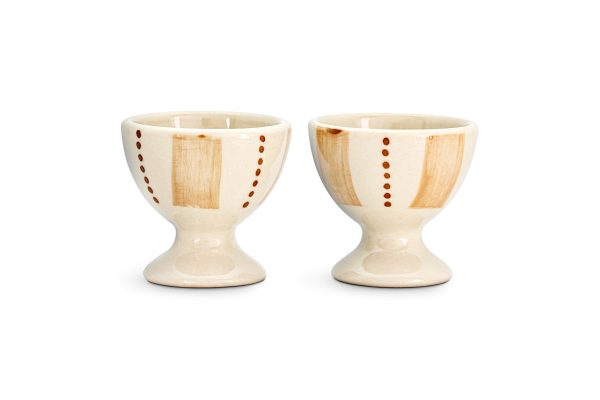 Egg Cups - Cream & Clay - (Set of 2) Egg Cups - Cream & Clay - (Set of 2)