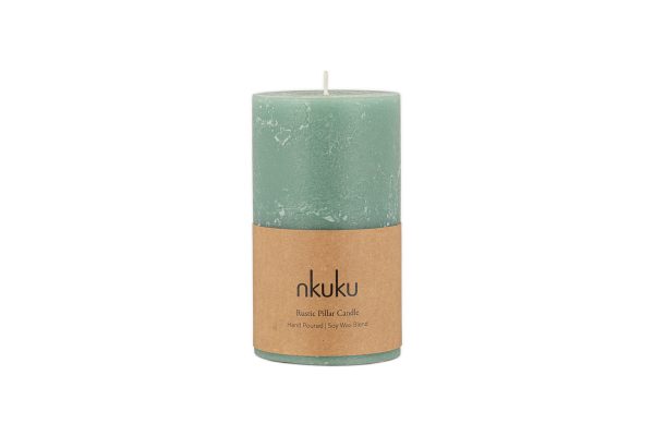 Soy Blend Pillar Candle - Sage Green - Small